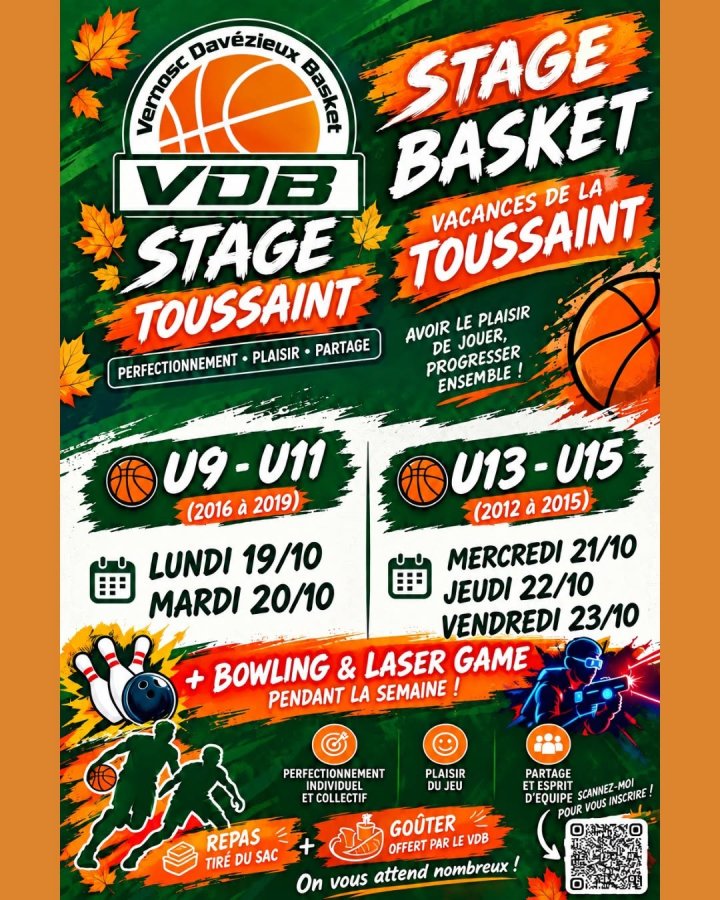 STAGE VACANCES DE LA TOUSSAINT