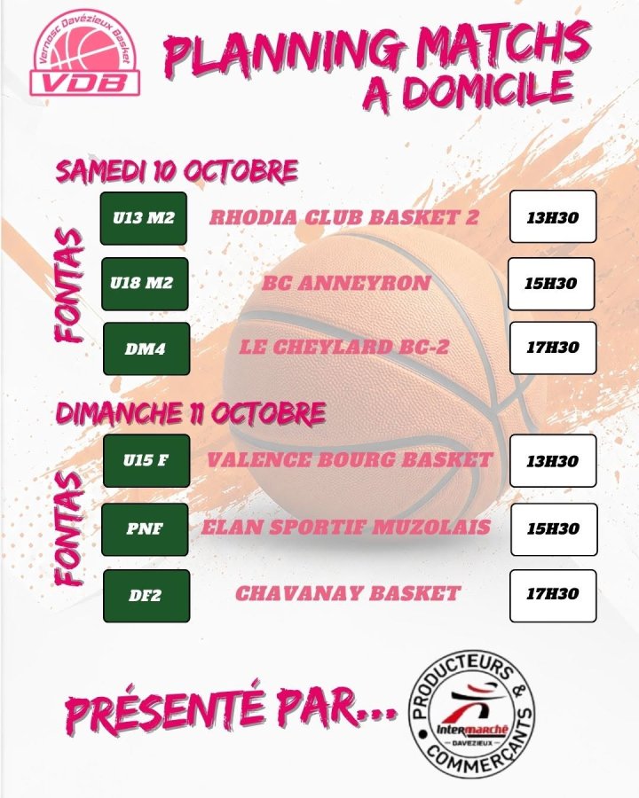 PLANNING WEEK-END DU 10/11 OCTOBRE